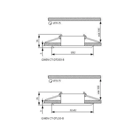 Kanlux GWEN CT-DTL50-B spot lámpa 18530