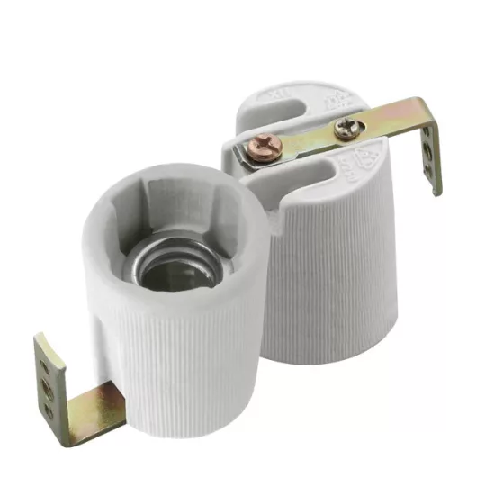 Kanlux HLDR-E14F porcelán foglalat oldalsó rögzítővel /2173/