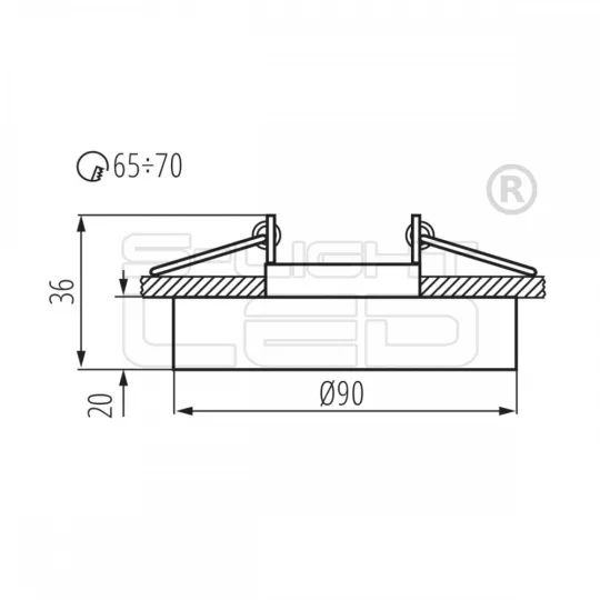 Kanlux MORTA B CT-DSO50-B üveg spot lámpa  22116