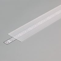 LED profil fedél  "H" FLAT OPÁL