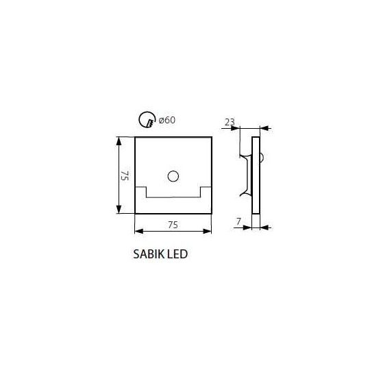 Kanlux lépcsővilágító LED lámpatest SABIK LED hideg fehér 23110