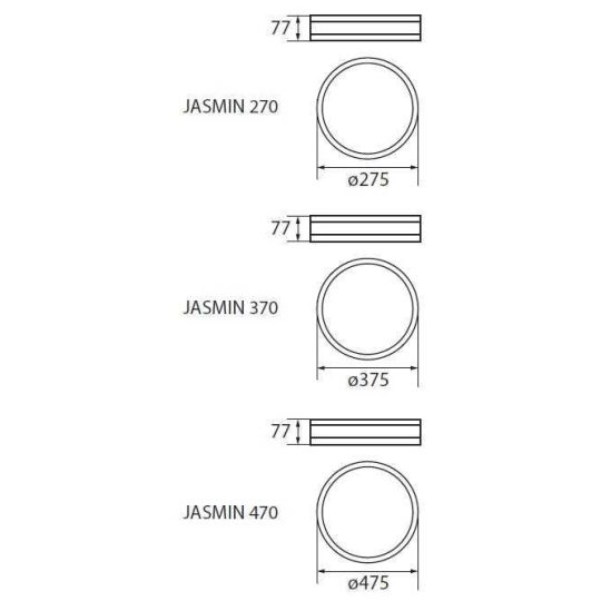 Kanlux JASMIN 470-WE lámpa E27 3X60W