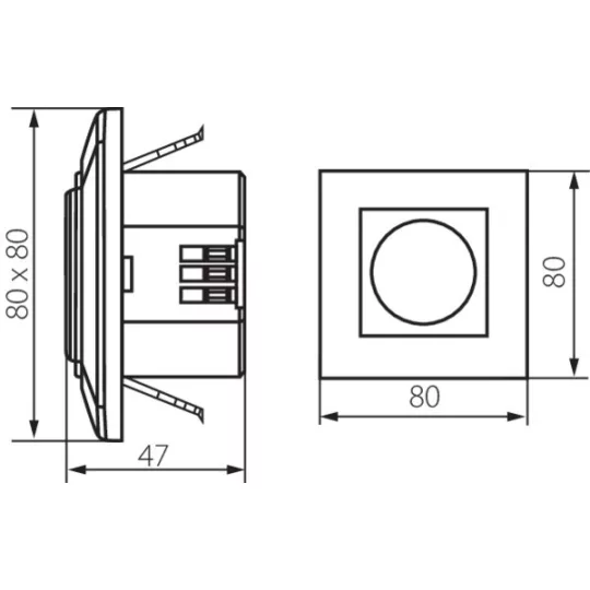 Kanlux MERGE MW-L mozgásérzékelő max 1200VA, IP20, 180°
