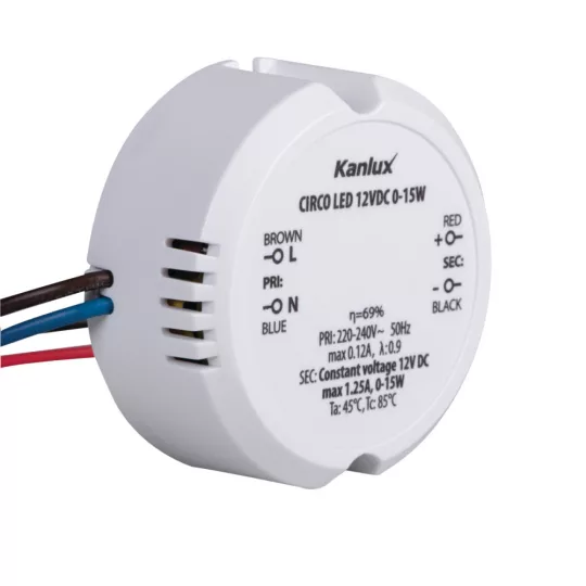 Kanlux Circo N 15W 12V LED tápegység