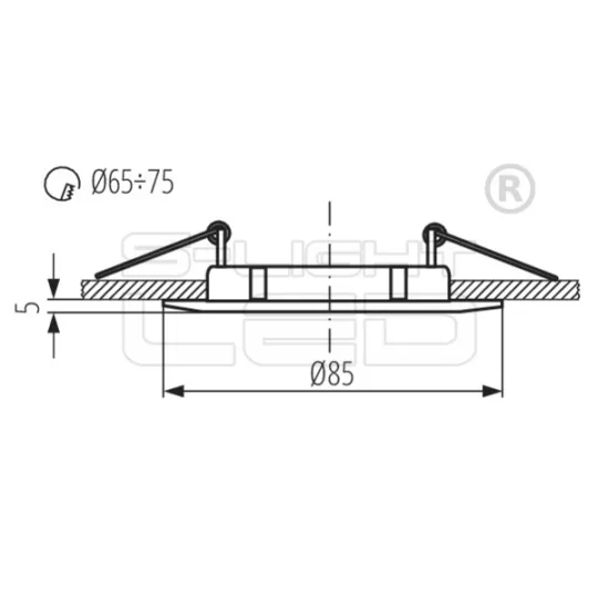 kerek spot Kanlux luto.