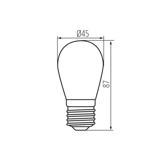 LED E27 0,5W Kanlux ST45 NW 4000K 50 lumen 26046