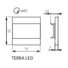 Kanlux lépcsővilágító LED lámpatest TERRA LED fekete, meleg fehér 26849
