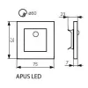 Kanlux lépcsővilágító LED lámpatest APUS LED természetes fehér, mozgásérzékelővel 27379