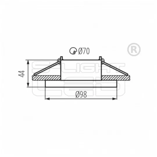 Kanlux ELNIS L W/C dekorációs álmennyezeti spot lámpa, fehér / króm 27806