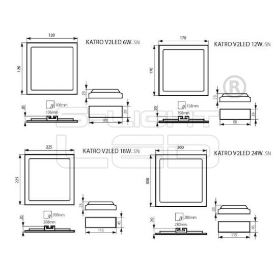 Kanlux Katro LED 12W-NW-W 12W LED panel 28940