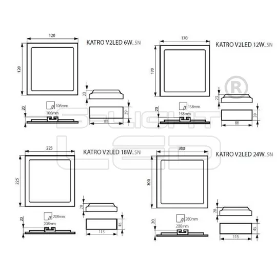 Kanlux Katro LED 24W-NW-W 24W LED panel