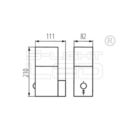 Kanlux VADRA 21L-UP SE E27 mozgásérzékelős kültéri lámpa 29011