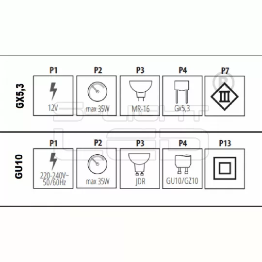 Kanlux GOVIK GU10 DSO-B álmennyezeti spot lámpa, fekete 29236