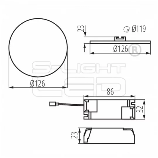 Kanlux LED panel AREL LED DO 10W süllyesztett 4000K 29584