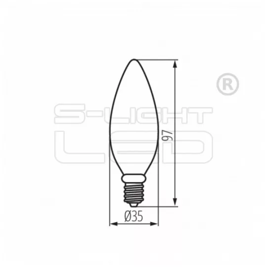 LED E14 4,5W Kanlux XLED C35 filament NW 4000K 470 lumen 29619