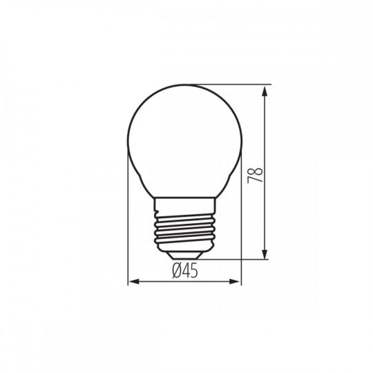 LED E27 6W Kanlux XLED G45 WW 2700K 810 lumen 29632
