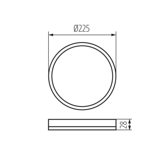 Kanlux AZPO LED 11,8W-CCT-O-B  mennyezeti lámpa IP54 31513