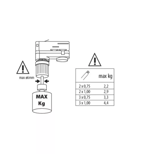 Kanlux TEAR N PADAPTOR-W lámpa adapter fehér