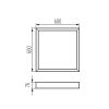 Kanlux 33398 LED panel kiemelő keret Blingo 60x60 cm