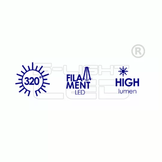 LED E27 4W Kanlux XLED ST64 filament SW 1800K 250 lumen 33517
