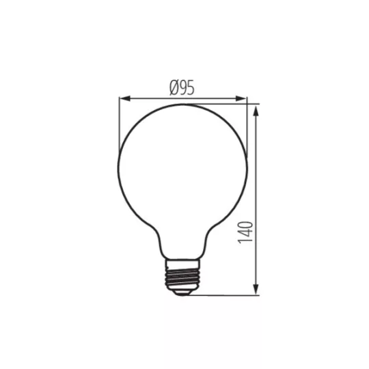 LED E27 4W Kanlux XLED G95 filament SW 1800K 250 lumen 33518