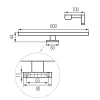 Kanlux ASTIM IP44 12W-NW-C fürdőszobai lámpa szürke 600mm