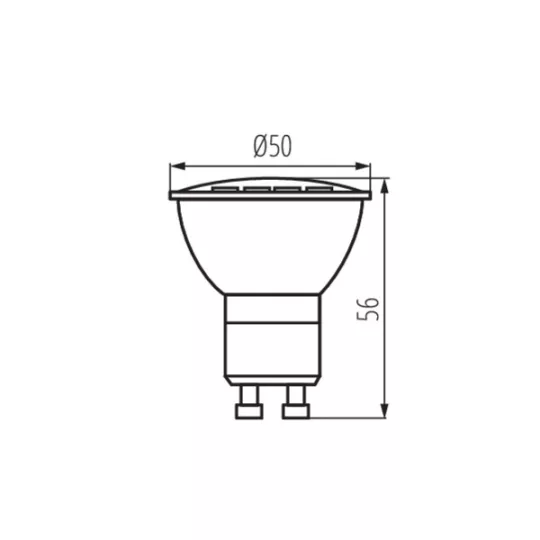 LED GU10 1,2W Kanlux TOMI LED v2 WW 3000K 105 lumen 120° 34962