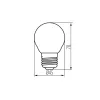 LED E27 6W Kanlux XLED G45 filament WW 2700K 806 lumen 35274