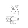 Kanlux AGZAR EL-10 W E14 oldalfali lámpa fehér 36255