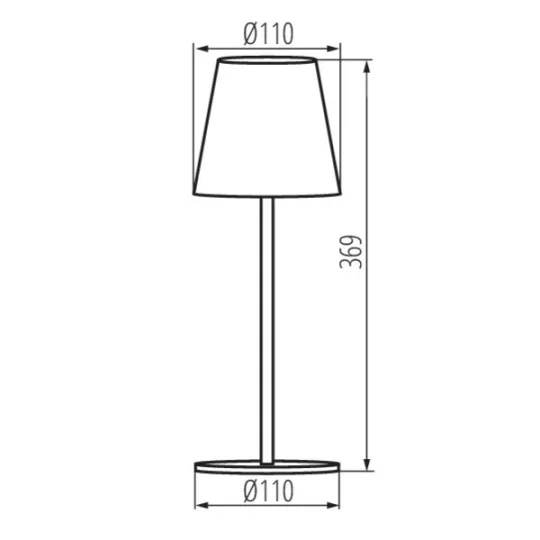 Kanlux INITA LED akkus asztali lámpa fekete