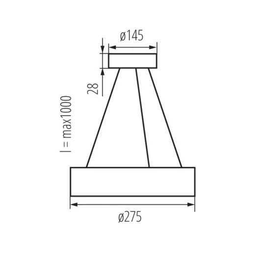 Kanlux Jasmin C 270-W/M E27 függeszték