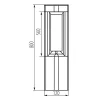 Kanlux PEVO 80 GR 80cm álló kerti lámpa 36550 9W 3000K fényforrással