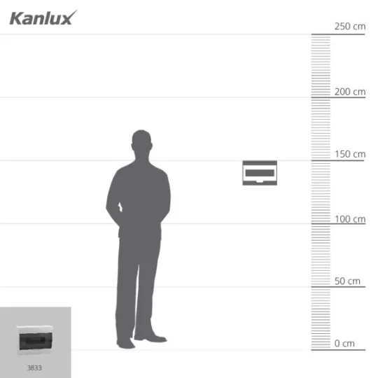 Kanlux DB112S 1X12P/SMD falon kívüli elosztódoboz