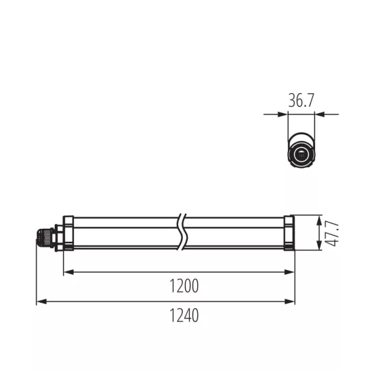 KANLUX TP SLIM N 40W-NW por-páramentes LED lámpa 4800 lm 120cm 38940
