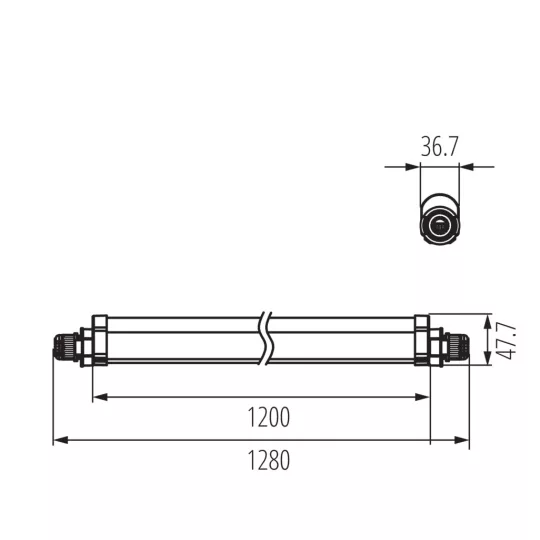 KANLUX TP SLIM TW N 40W-NW LED lámpa 4800lm 120cm 38942