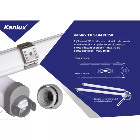 KANLUX TP SLIM TW N 40W-NW LED lámpa 4800lm 120cm 38942