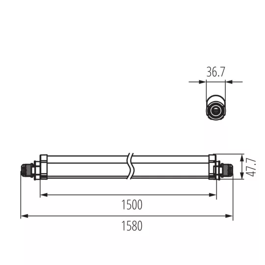 KANLUX TP SLIM TW N 50W-NW LED lámpa 6000lm 150cm 38943