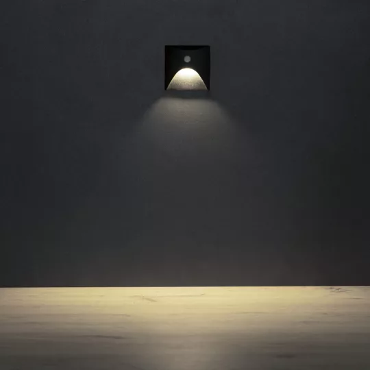 Kanlux lépcsővilágító LED lámpatest EXIN LED PIR L B-NW IP65 39142