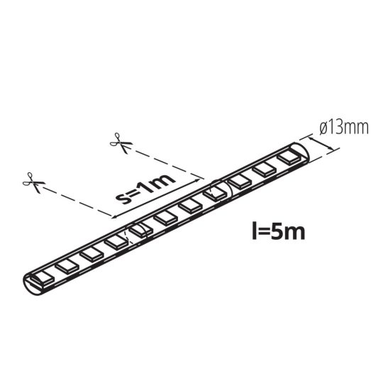 Kanlux GIVRO LED-GR világító cső zöld 5 méter 39194