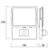Sylvania Start Flood Flat kültéri mozgásérzékelős LED reflektor 46W 5000lm 4000K IP54 fehér