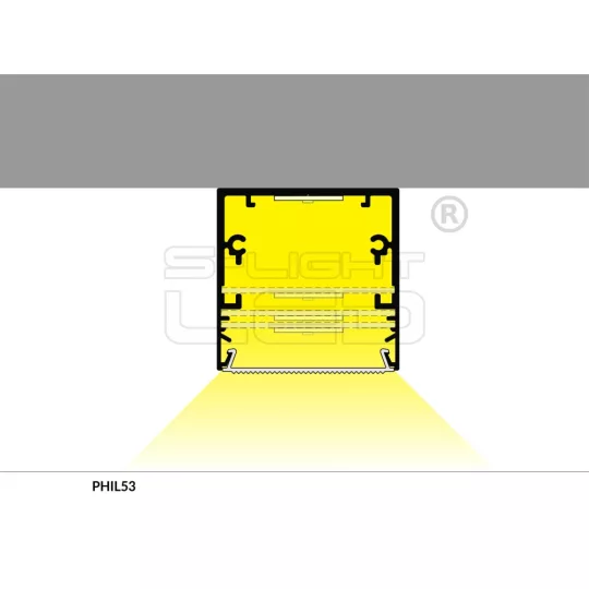 LED profil PHIL53 falon kívüli eloxált