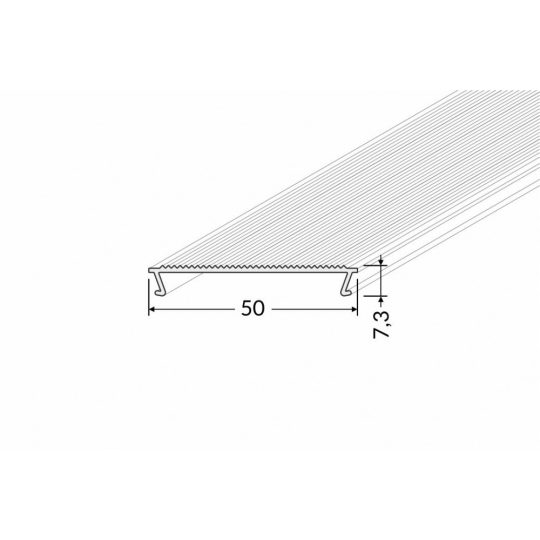 LED profil fedél  "C10" 60° sugárzási szög PH/LO/SM