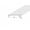 LED profil fedél  "C10"  OPÁL