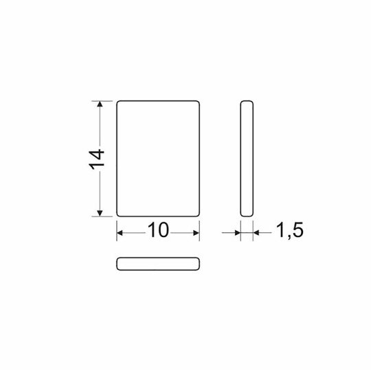 LED profil Mágnes M01 10X14X1,5
