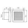 Kanlux AOL 100T zsalus ventilátor 19W 100 m3/h 39 dB időkapcsolóval