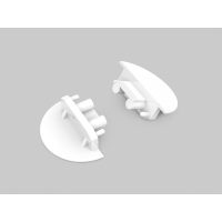 LED profil GROOVE10 végzáró fehér fúrt