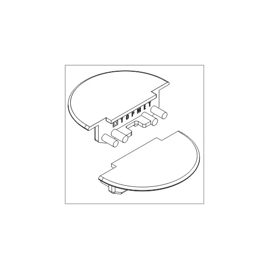 LED profil GROOVE10 végzáró szürke fúrt