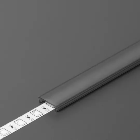 LED profil fedél  "C" klikk  fekete 4000mm