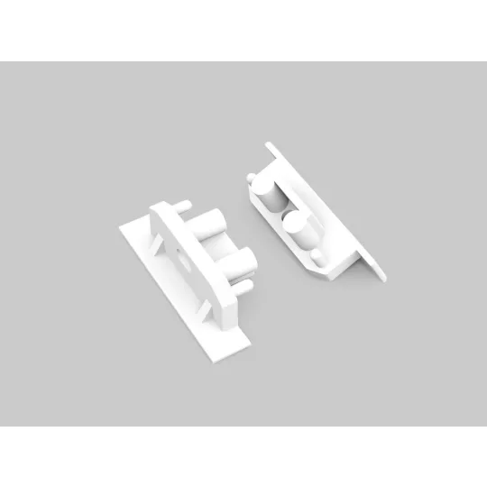 LED profil GROOVE10 végzáró fehér fúrt gen2 SQ szögletes