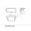 LED profil SURFACE10 végzáró szürke